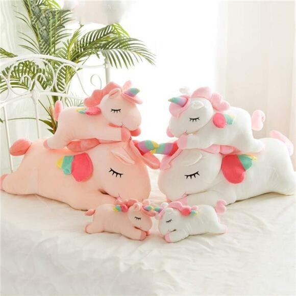 Unicorn Stuffed Animals, Soft Unicorn Plush Hugging Pillow Toy Gifts for Kids - Picture 5 of 7
